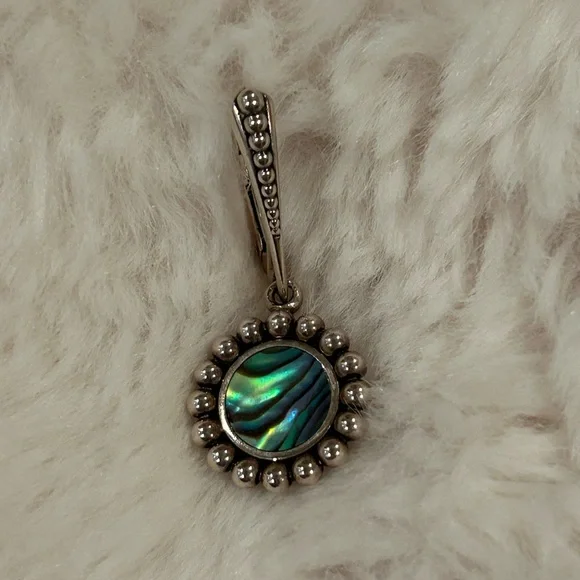 LAGOS Abalone Shell Pendant Necklace and Earrings Set - Like New - Picture 8 of 9